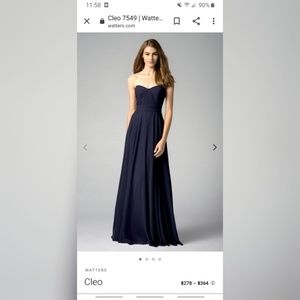 Watters Cleo bridesmaid 7549 dress in Indigo/navy